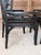 Black GuildMaster Chinoiserie Black Wood Geometric Fretwork High Back Armchairs – Pair For Sale - Image 8 of 12