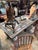 Mid 20th Century Mid 20th Century Italian Pietra Dura Marble Inlay Table With Ornate Carved Stone Pedestal For Sale - Image 5 of 5