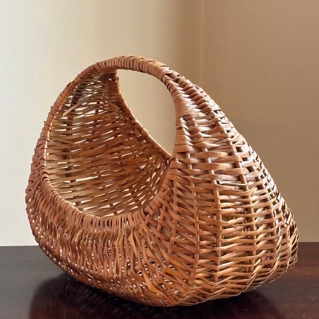 Wood Early-20th Century French Style Market Basket For Sale - Image 7 of 15