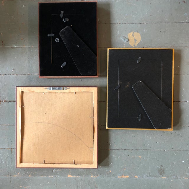 1970s Gallery Wall Collection-3 Vintage Abstract Watercolor Portrait Paintings -Set of 3 For Sale - Image 5 of 6