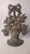 English Antique Solid Cast Brass Floral Basket Doorstop With Bow and Verdigris Patina For Sale - Image 3 of 11