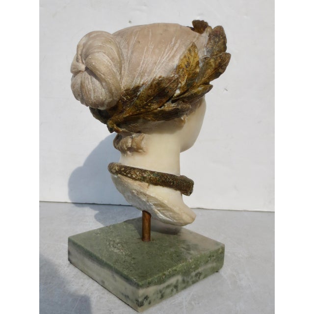 Hygieia Goddess of Good Health Alabaster Carving Circa 1890s For Sale - Image 4 of 12