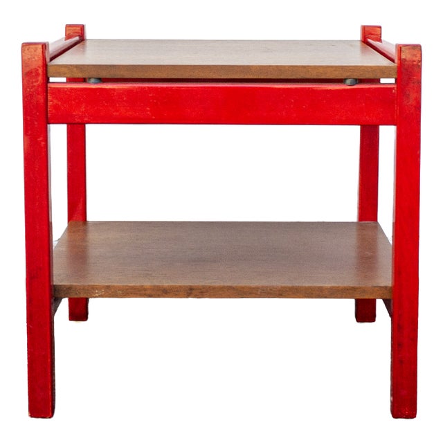 Lacquered Wood Coffee Table with Wooden Top by Ettore Sottsass for Poltronova, Italy, 1963 For Sale