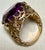 Purple 15 Carat Round Amethyst Cocktail Ring in 18 Karat Yellow Gold, 13.4 Gm For Sale - Image 8 of 8