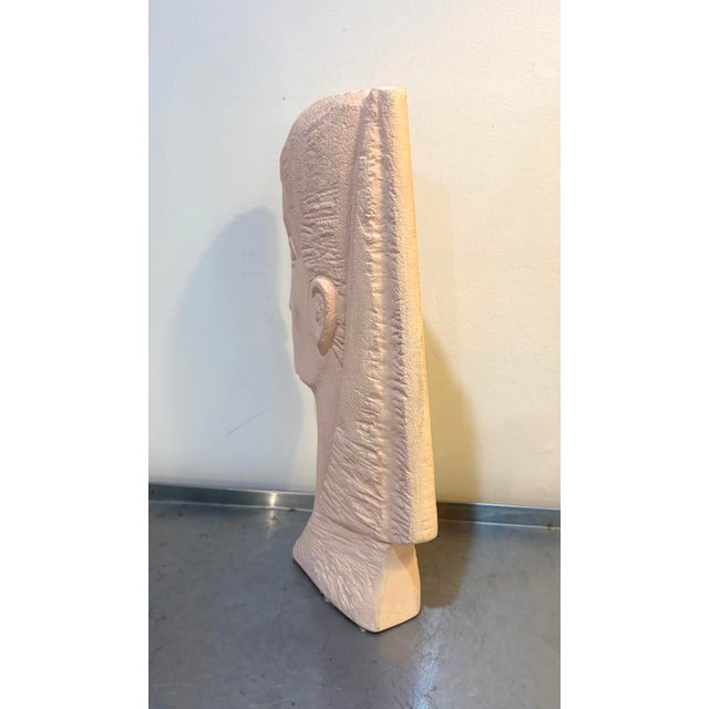 Postmodern Terra Cotta Egyptian Princess Bust Sculpture For Sale - Image 3 of 6