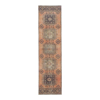 Vintage Decorative Turkish Runner Rug - 2`11" X 11`8" For Sale