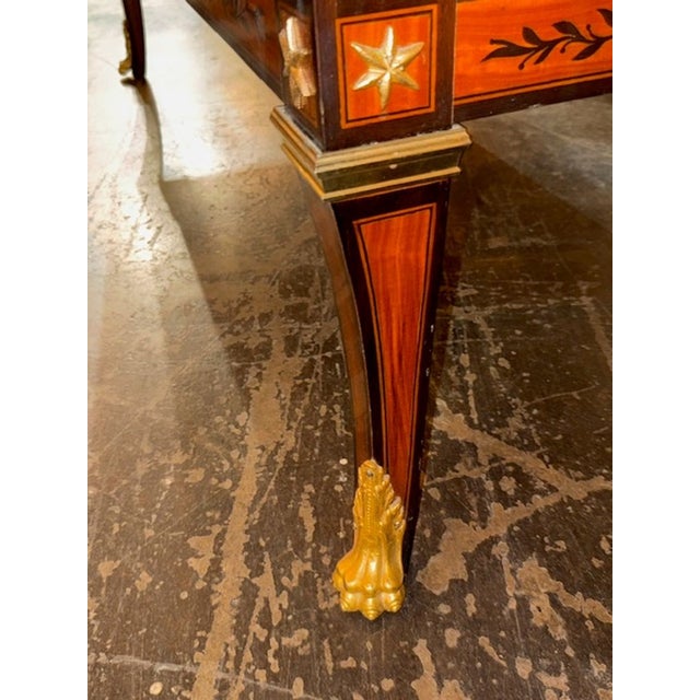 Wood Continental Inlaid Mahogany Commode For Sale - Image 7 of 7