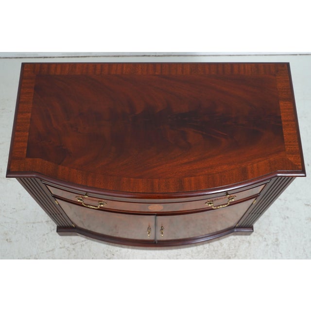 Wood Henkel Harris Mahogany Bow Front Server For Sale - Image 7 of 18