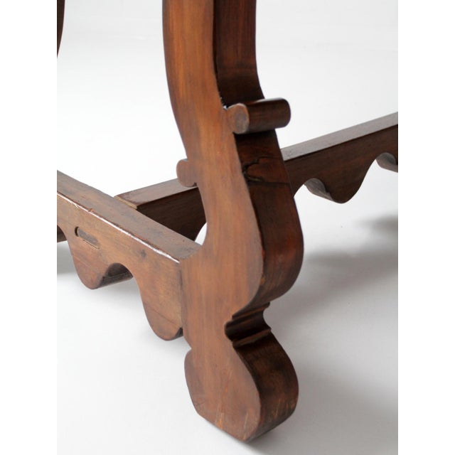 Antique Spanish Revival Trestle Table For Sale - Image 13 of 18