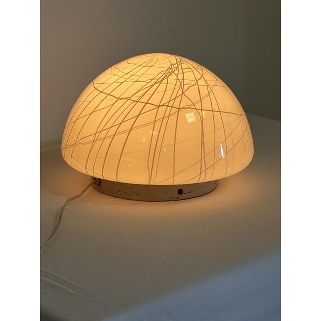 1970s Travertine and Glass Lamp from La Murrina, 1970s For Sale - Image 5 of 10