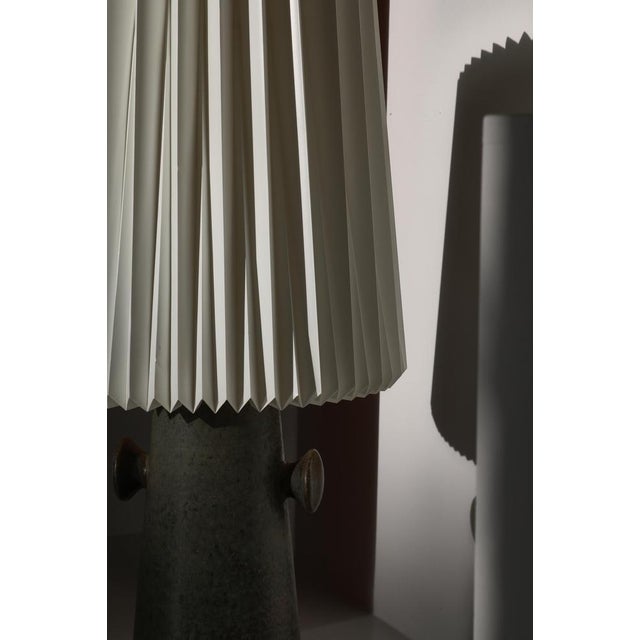 Modern Scandinavian Stoneware Floor Lamp attributed to Palshus & Le Klint, Denmark, 1950s For Sale - Image 15 of 17