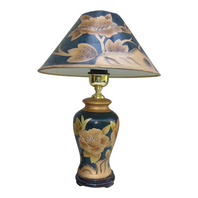 Large Vintage Ceramic Table Lamp For Sale