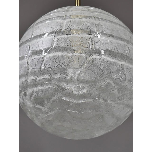 Ice Glass Ball Lamp by Doria Leuchten, 1970s For Sale - Image 10 of 17