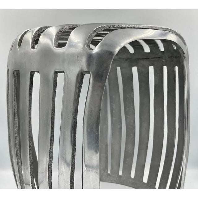 Mid-Century Aluminium Stool, Denmark, 1960s For Sale - Image 4 of 10