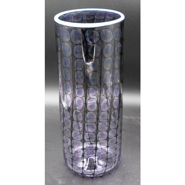 Tom Philabaum Reptilian Series Iridescent Art Glass Vase – Signed 2000 – 11.5” H About the Maker Tom Philabaum (American,...