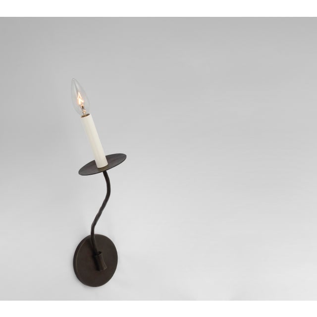 Belfair Medium Single Sconce in Aged Iron Designer: Ian K. Fowler Height: 15.5" Extension: 7.75" Backplate: 4.5" Round...