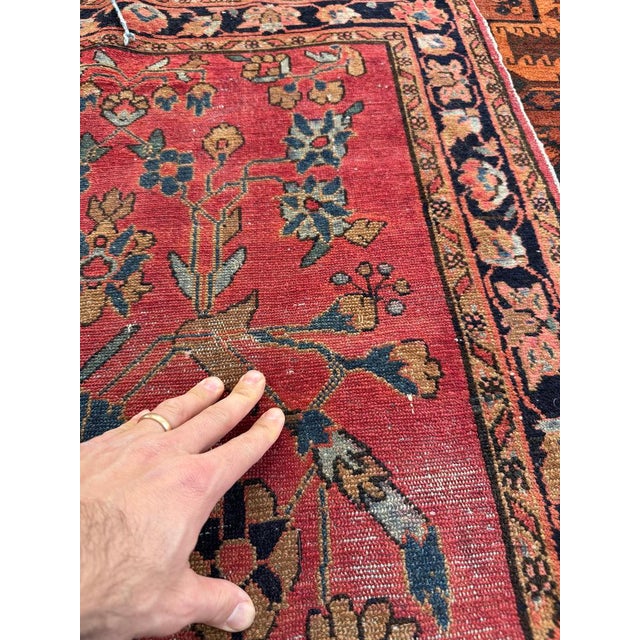 Antique Lilihan Sarouk Runner Open Artistic Design in Rare Narrow Size Rug 2.8 x 9.7 For Sale - Image 4 of 10
