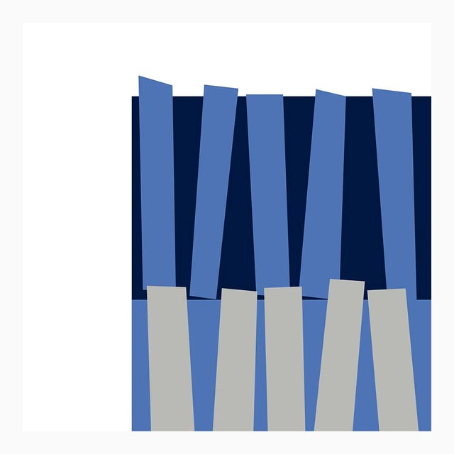 Color Rhythm in Blue Fine Art Print 20"x 24" by Liz Roache For Sale - Image 4 of 6