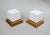 Ceiling Lights in Gold-Plated Aluminum with Overlaid Glass Cubes from Glashütte Limburg, 1970s, Set of 2 For Sale - Image 4 of 18