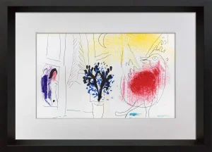 Marc Chagall Limited Edition Original Lithograph 1957 W/Framing Included