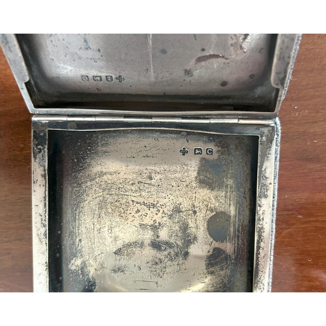 Art Deco Silver Table Clock from William Base & Sons, Birmingham, 1927 For Sale - Image 11 of 18