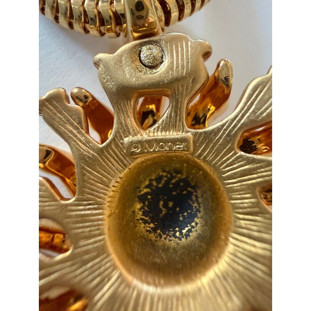 Vintage Sun Necklace on Snake Chain For Sale In Los Angeles - Image 6 of 7