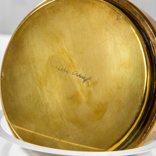 Brass & Acrylic Jar by Gabriella Crespi for Chavella Crespima, 1970s For Sale - Image 6 of 7