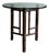 Vintage McGuire Attributed Bamboo Rattan Round Glass Top Side / Center Table For Sale