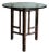 Vintage McGuire Bamboo Rattan Round Glass Top Side / Center Table For Sale