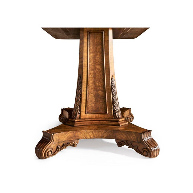 Walnut Pedestal Table For Sale In Greensboro - Image 6 of 13