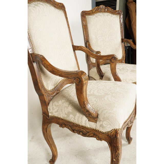 A Pair of Louis XV-Style Fauteuils after 1950 Dimensions: 42 x 20 x 18 in. (106.7 x 50.8 x 45.7 cm.)