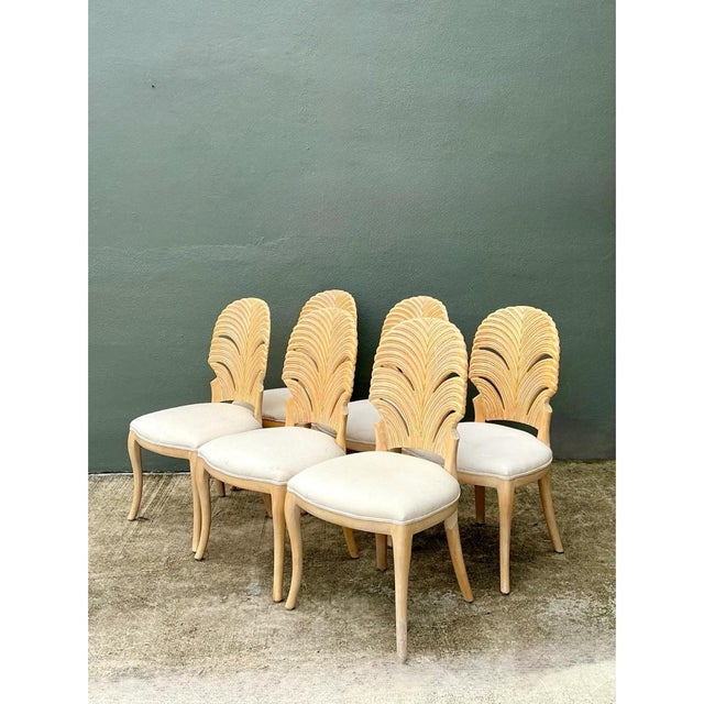 Vintage Sculptural Wood Dining Chairs - Set of Six For Sale - Image 4 of 12