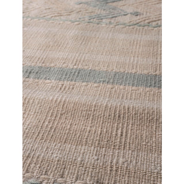 Textile Vintage Circa 1940 Tan Turkish Kilim Flatweave Rug 4ft 8in X 9ft 4in For Sale - Image 7 of 14