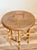 Antique English Tortoiseshell Bamboo Side Table, Woven Rush Top For Sale In Chicago - Image 6 of 12