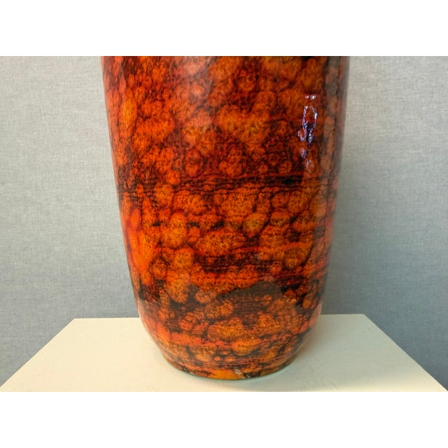 Vintage Fat Lava Vase in Orange from Scheurich, 1970s For Sale - Image 5 of 16