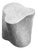 White Stone Coffee Table with Glass Top by Donatas Zukauskas For Sale