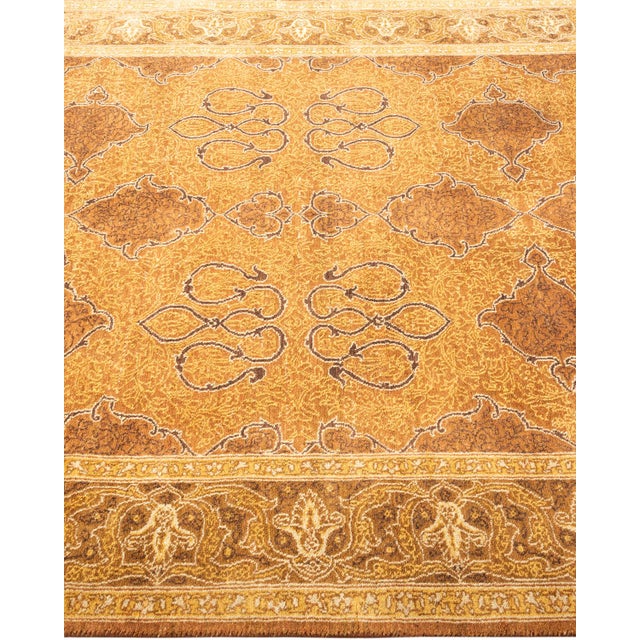 Solo Rugs Mogul, One-of-a-Kind Hand-Knotted Area Rug - Yellow, 4' 3" x 6' 0" For Sale - Image 4 of 8
