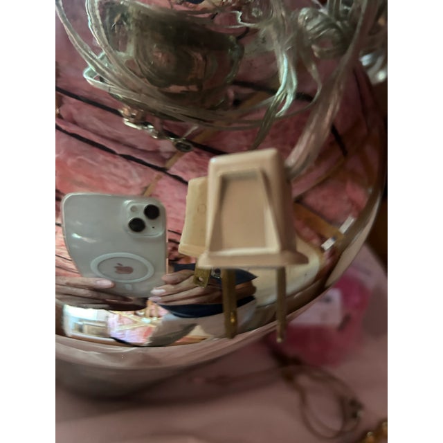 Vintage Mercury Glass Jar Lamps – a Pair For Sale - Image 4 of 5