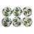 2001 Americana Restoration Hardware Christmas Holly Salad Plates - Set of 6 For Sale