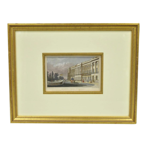 Antique "Richmond Terrace, Whitehall" Color Print by T. Shepherd, m.s Barenger