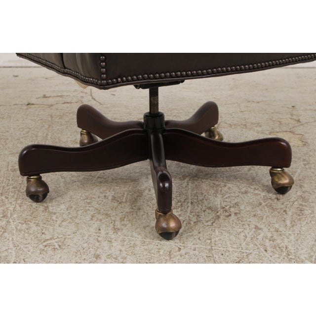 Hancock & Moore Leather Office Desk Chair For Sale - Image 9 of 17