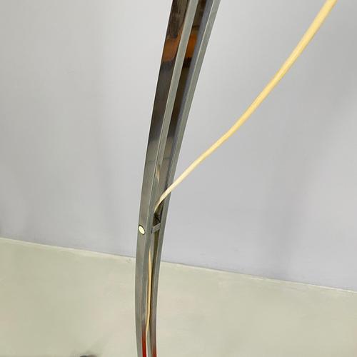 Italian Space Age Adjustable Floor Lamp in Metal and Orange Metal, 1970s For Sale - Image 12 of 17