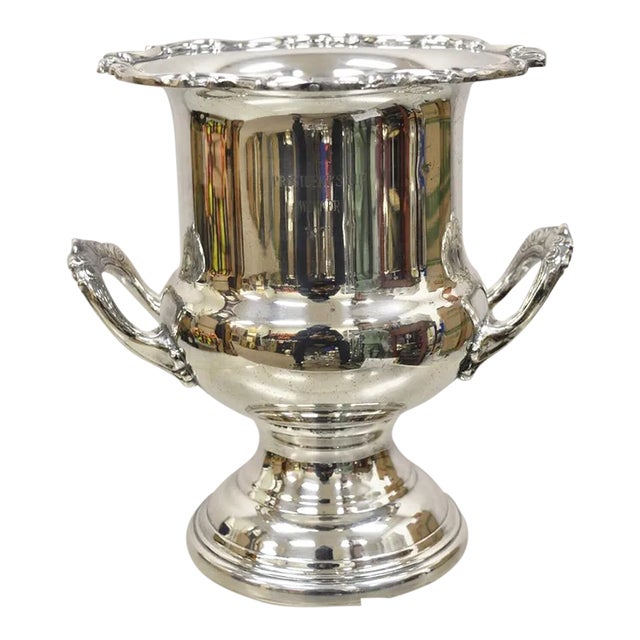 Vintage Engraved "Tcc Presidents Cup Winner 1973" Silver Plated Champagne Ice Bucket For Sale