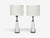 Mid-Century Modern 1960s Carl Fagerlund, Swedish Modern, Table Lamps, White Glass, Sweden For Sale - Image 3 of 12