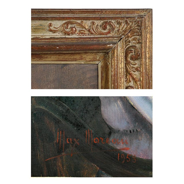 Painting of Max Moreau. (1902-1992) This piece is designed in the style of the selected designer and/or manufacturer