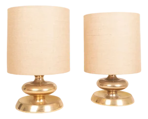 Gold Edition 24K C-363 Table Lamps, Italy, 1970s, Set of 2