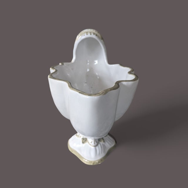 Vintage Italian Neoclassical Nautilus Shell Ceramic Planter For Sale - Image 13 of 15