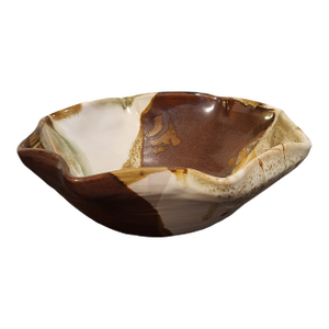 Studio Pottery Centerpiece Bowl Drip Glaze Speckle