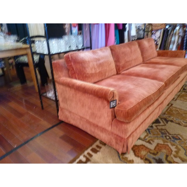 Coral Velvet Sofa Chairish