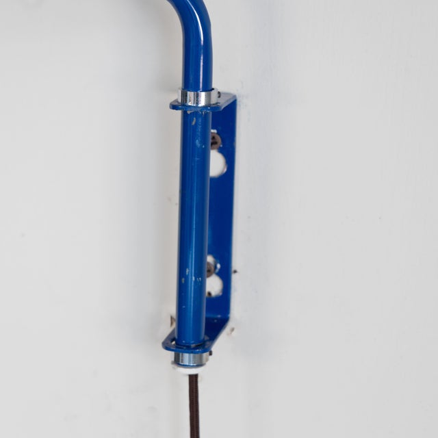 Extendable Wall Lamp Blue Version from Heinrich-Siegfried Bormann, 1970s For Sale - Image 5 of 7